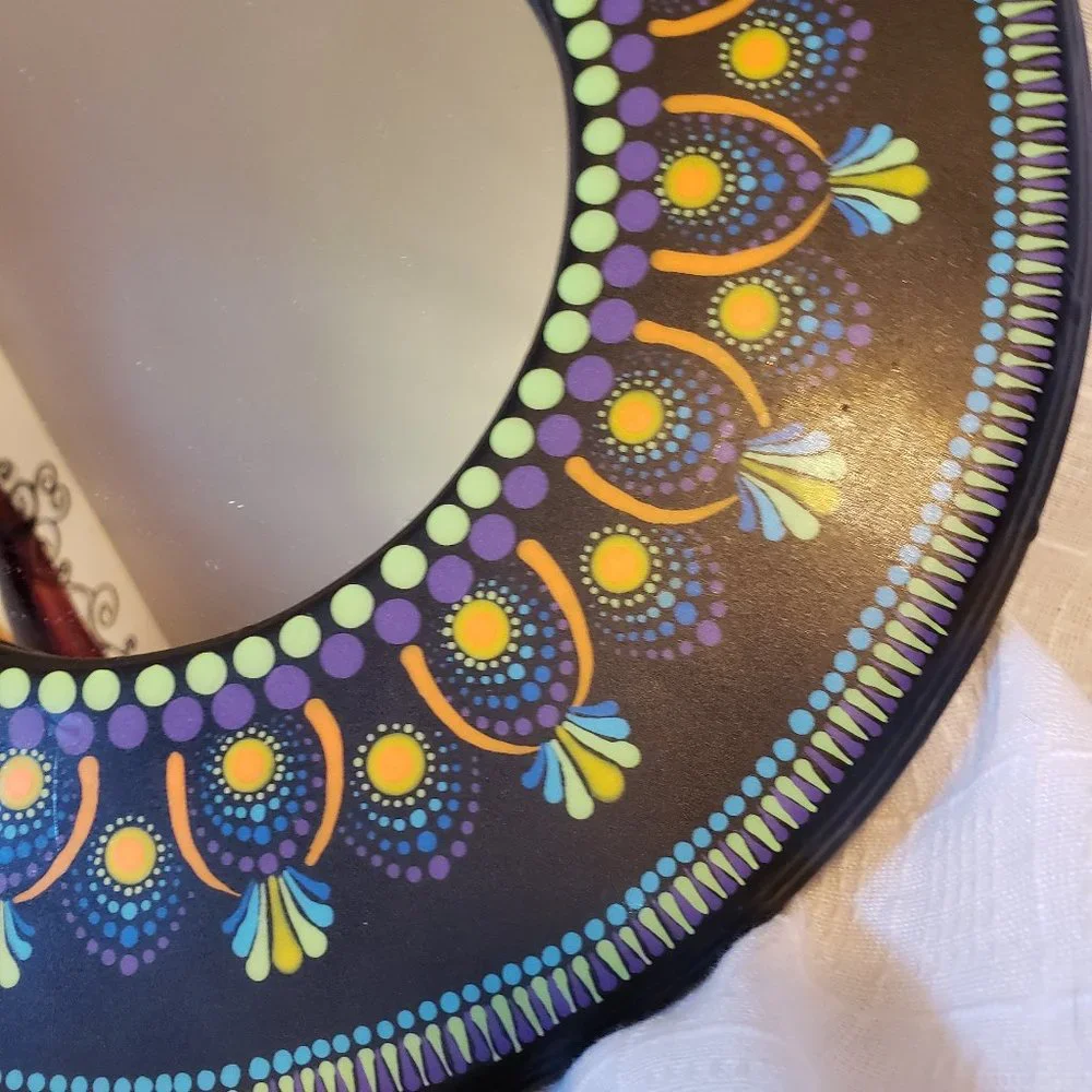 Upcycled Dot Mandala Mirror